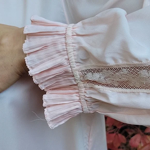 AUTHENTI-Chloé Lingerie Sleepwear/slip Dress Mini Vintage 1970s Baby Pink size L - Picture 10 of 16